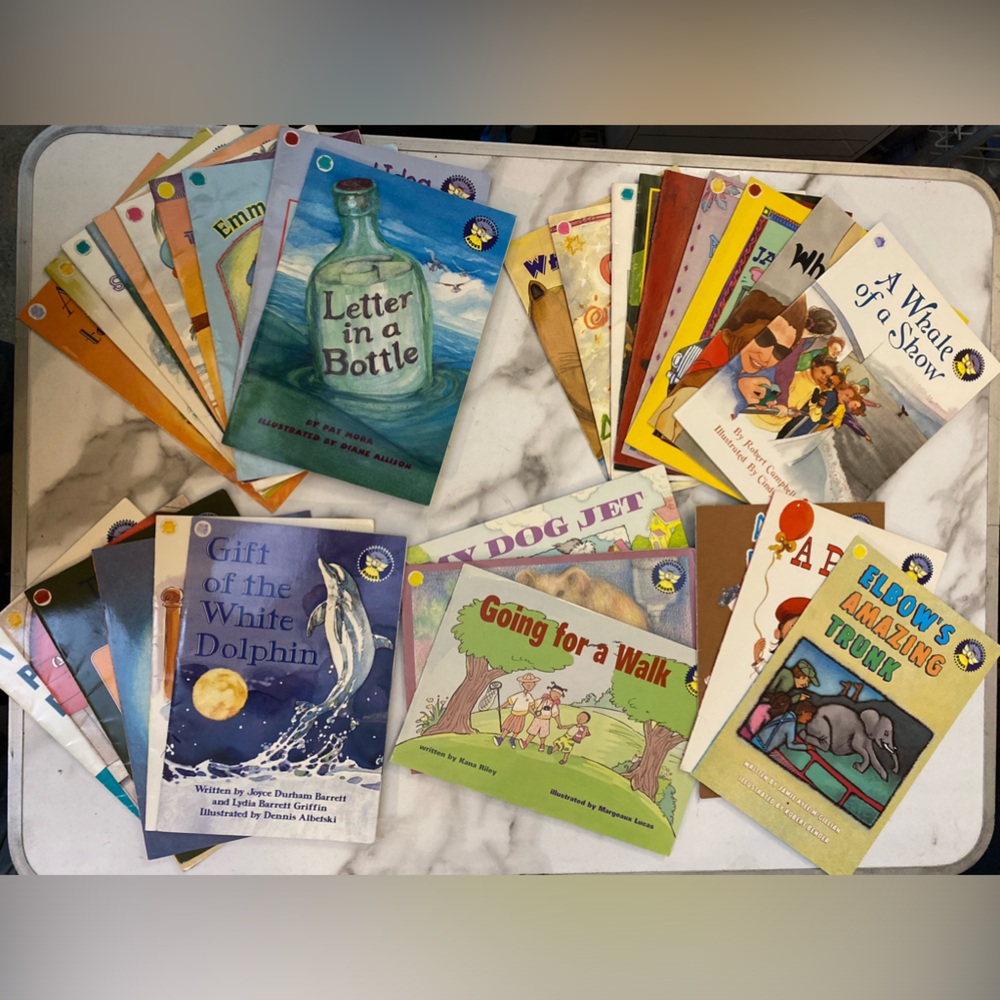 children learning books